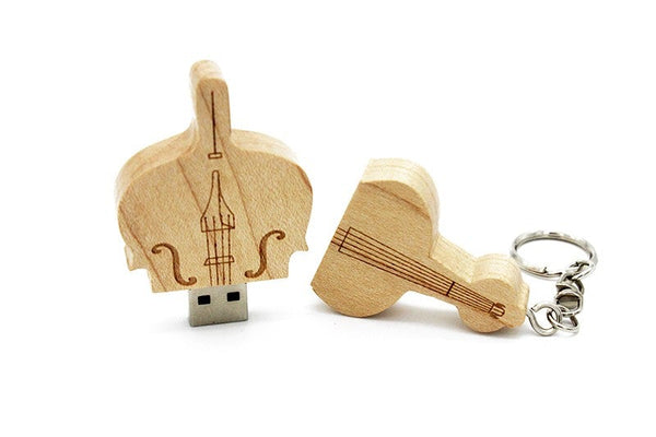 ✓ Le Porte-clé Guitare clé USB en bois ✓ – Forest USB®