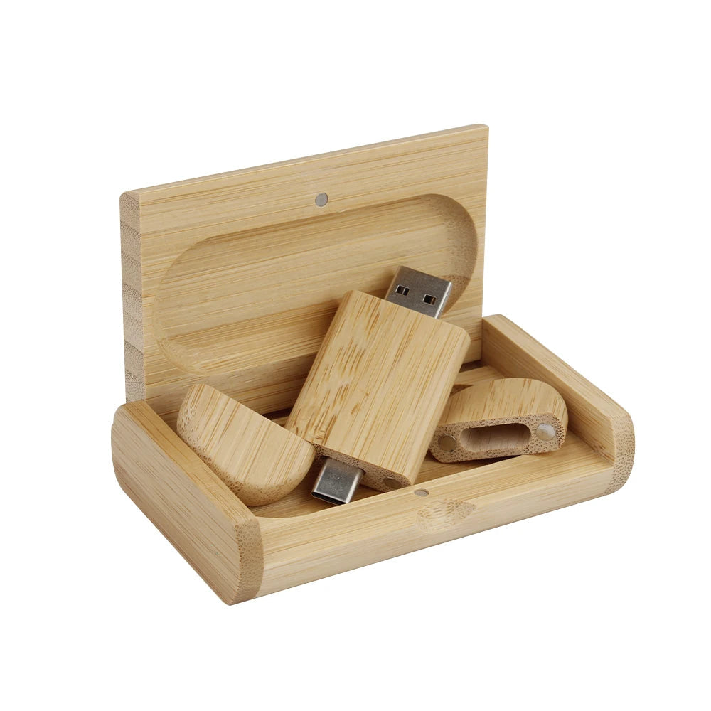 🔑 Clé USB-C 3.0 – Bois Naturel & Haute Vitesse