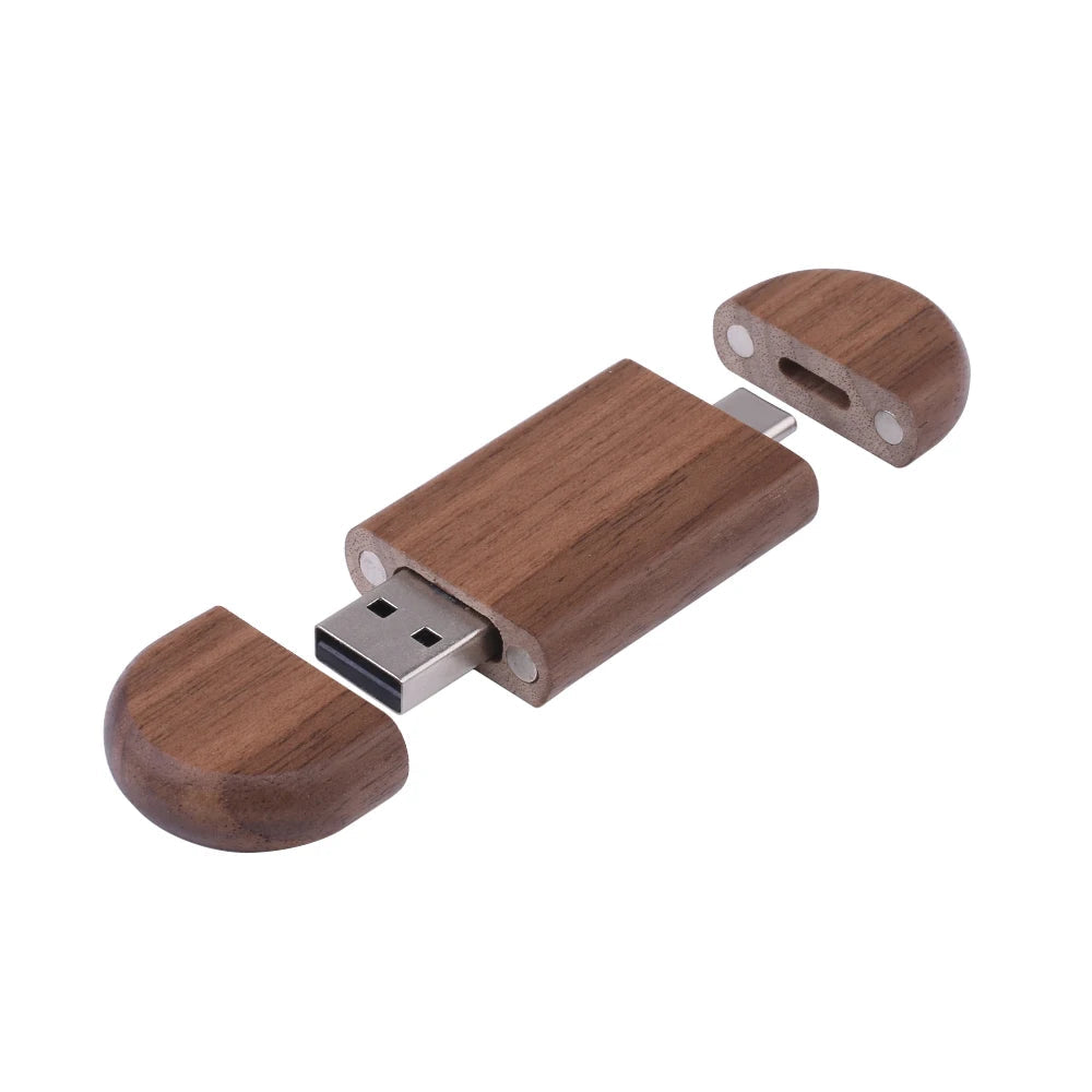 🔑 Clé USB-C 3.0 – Bois Naturel & Haute Vitesse