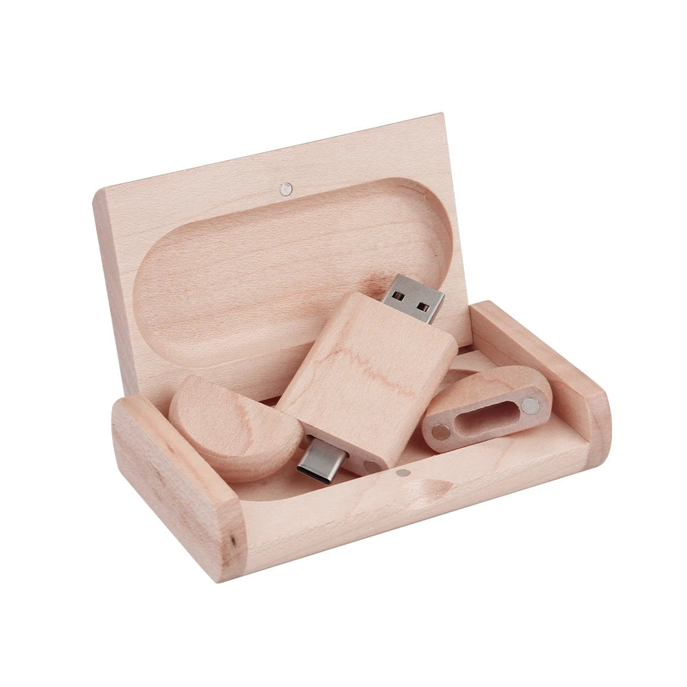 🔑 Clé USB-C 3.0 – Bois Naturel & Haute Vitesse