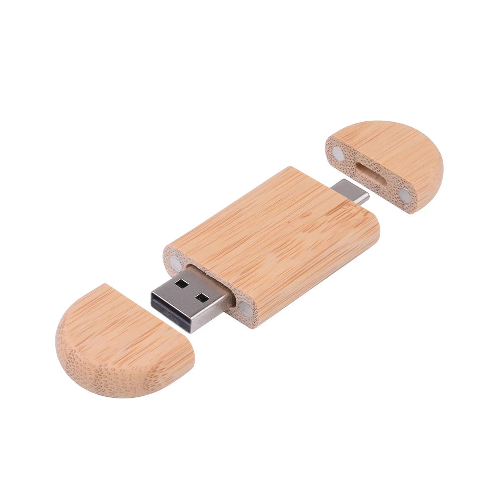 🔑 Clé USB-C 3.0 – Bois Naturel & Haute Vitesse