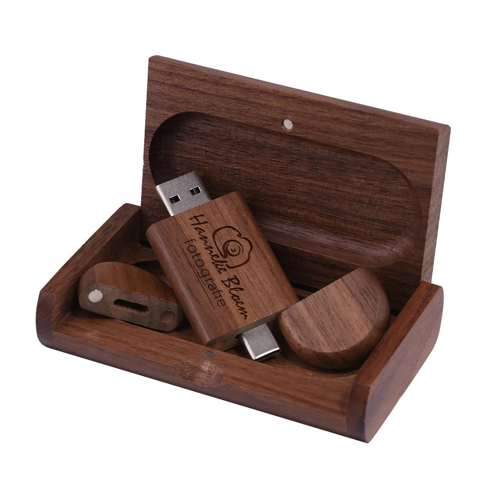 🔑 Clé USB-C 3.0 – Bois Naturel & Haute Vitesse