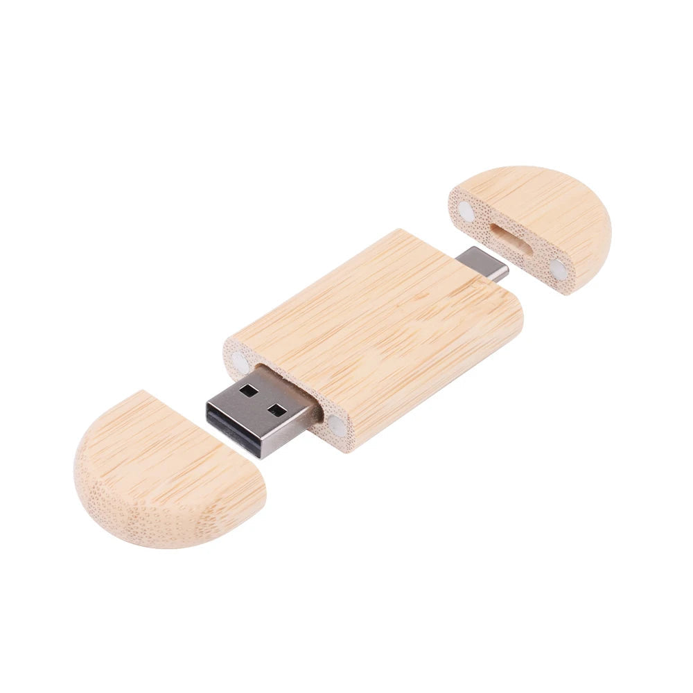 🔑 Clé USB-C 3.0 – Bois Naturel & Haute Vitesse