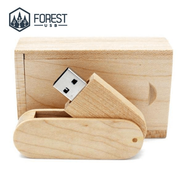360° USB Érable avec Boite - Forest USB®