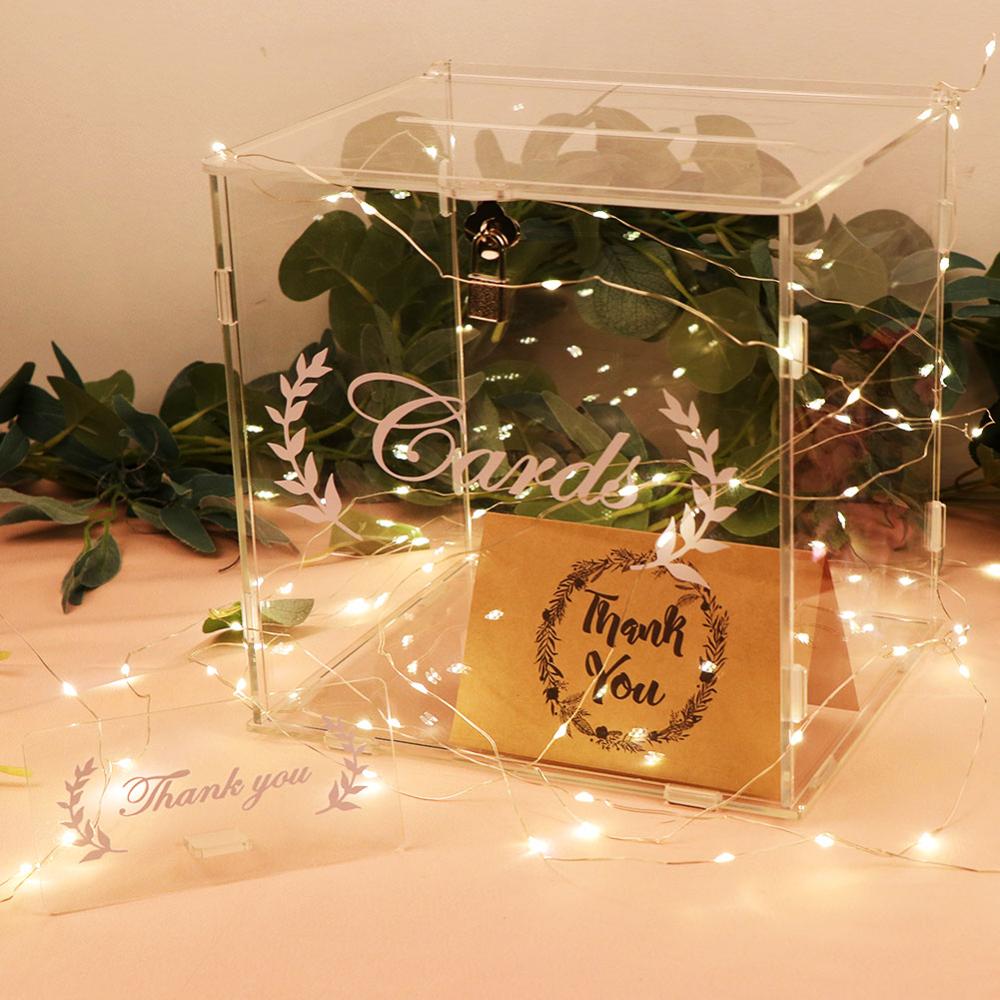 Boîte de réception mariage personnalisé en acrylique 