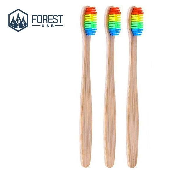 Brosse à Dent Bambou FUN x 3 - Forest USB®
