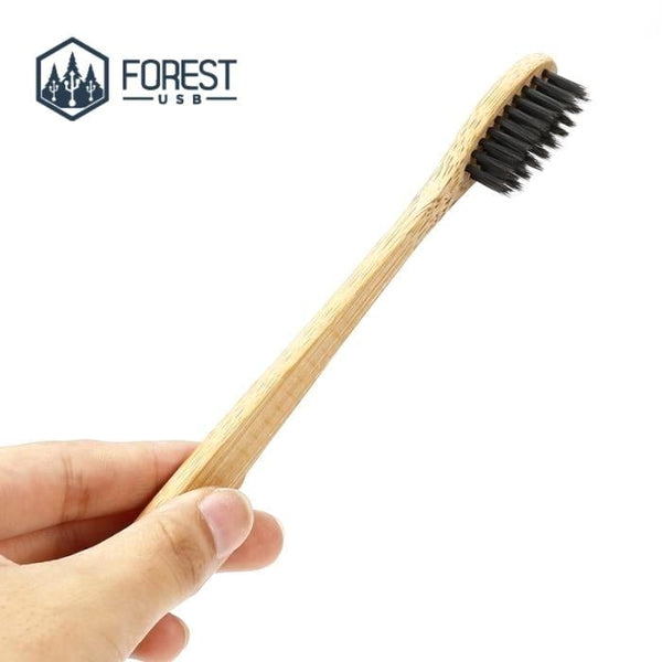 Brosse à Dent Bambou Noir x 1 - Forest USB®