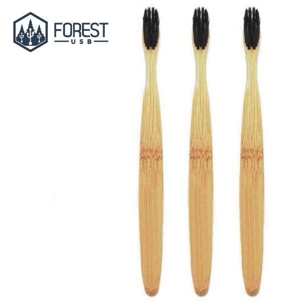Brosse à Dent Bambou Noir x 3 - Forest USB®