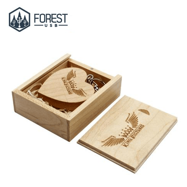 Cœur de Photographe USB Érable - Forest USB®