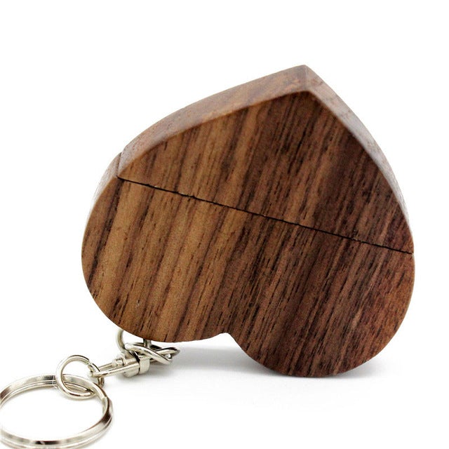 Cœur de Photographe USB Noyer - Forest USB®