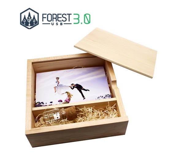 Coffret Mariage Bouchon en Liège USB 3.0 - Forest USB®