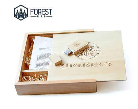 Coffret Mariage Premium USB Érable