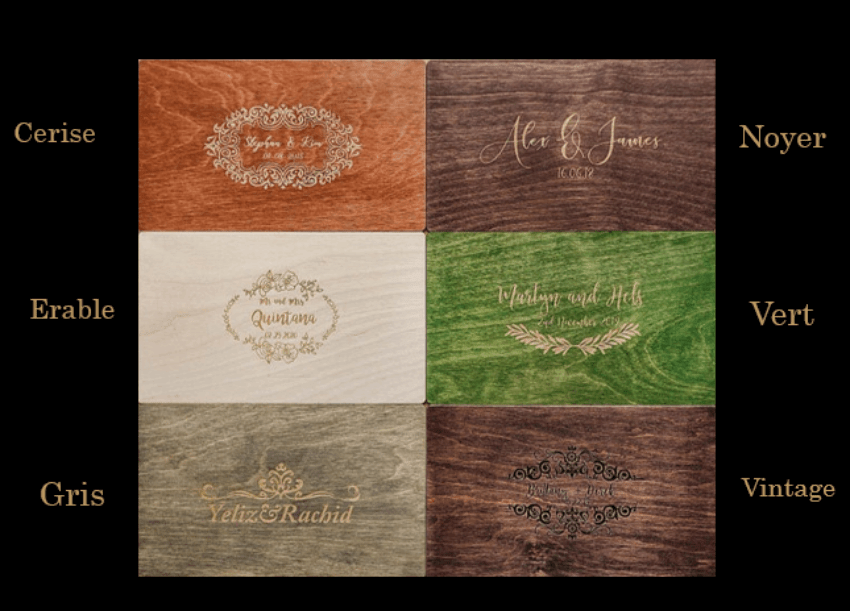 Coffret Mariage Vintage [ Cliquez ici pour Personnaliser ] - Forest USB®