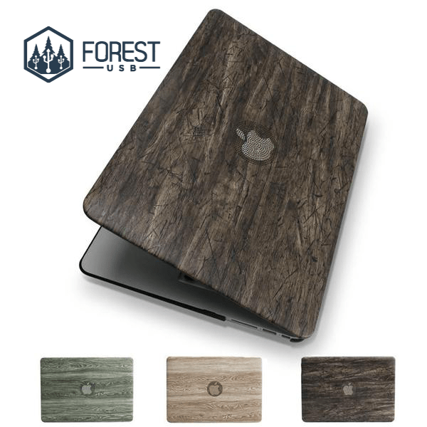 Coque Macbook Style Bois Foncé - Forest USB®