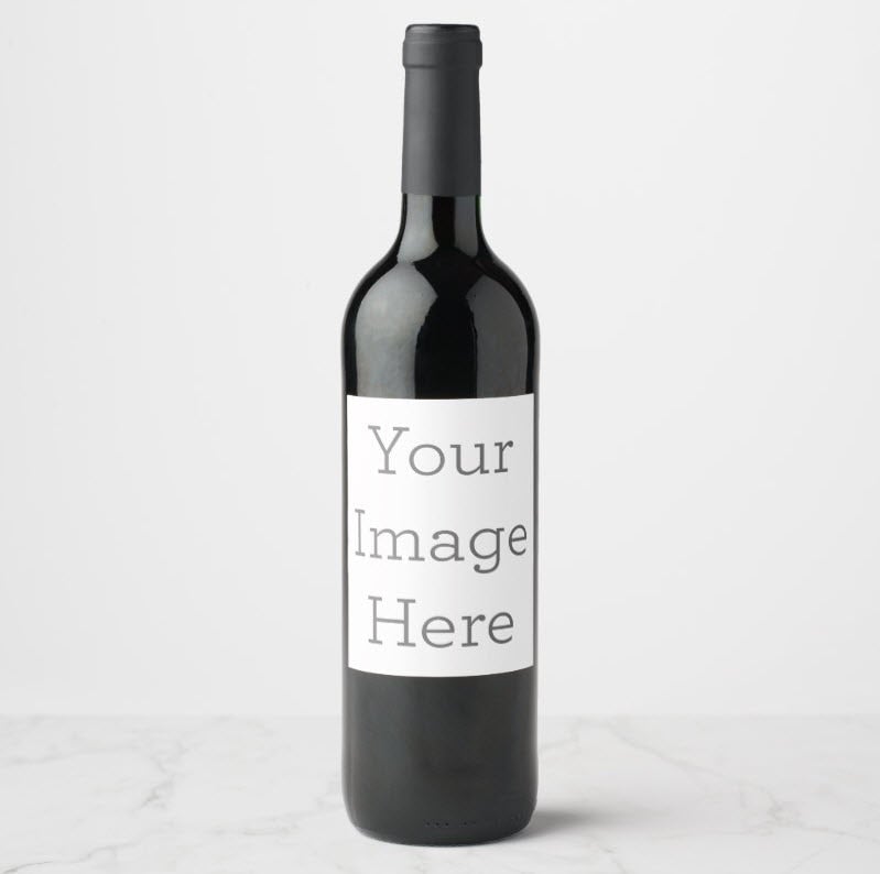 Étiquette personnalisable pour bouteille de boisson - Vin