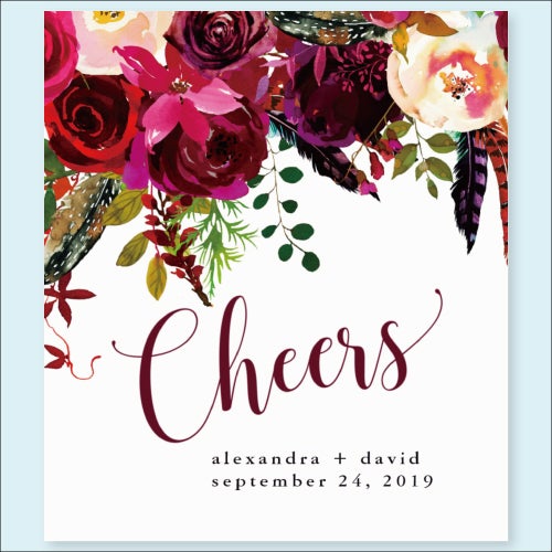 Étiquettes de bouteille de vin personnalisées pack x20 