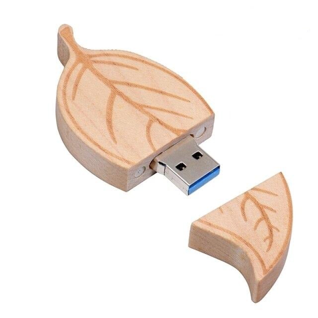 ✓ Feuille USB en bois 3.0 – Forest USB®