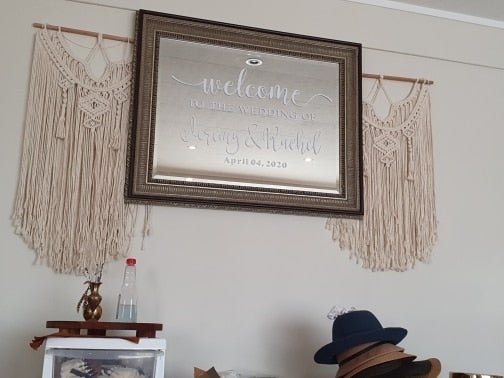 Grand panneau de bienvenue de mariage - Style bohème- 