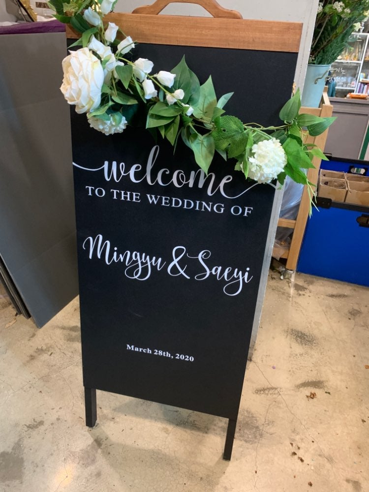 Grand panneau de bienvenue de mariage - Style bohème- 