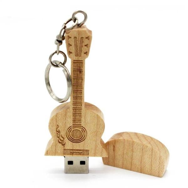 ✓ Le Porte-clé Guitare clé USB en bois ✓ – Forest USB®