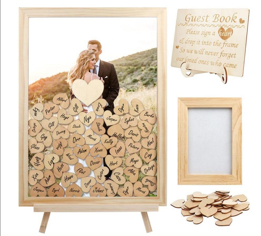 Livre d’or de mariage personnalisé -Boîte pour dépôt de 