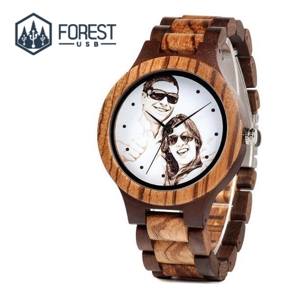 Montre Bambou Personnalisable - Forest USB®