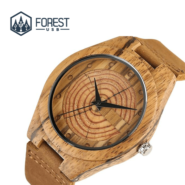 Montre Bois Imprégné - Forest USB®