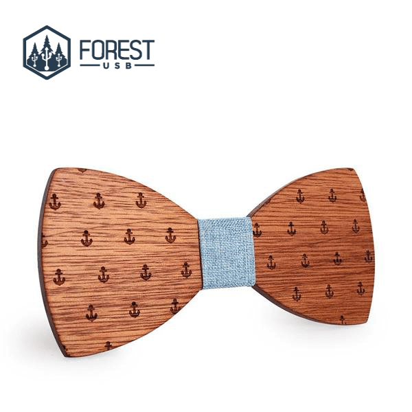 Nœud Bois Motif Ancre - Forest USB®