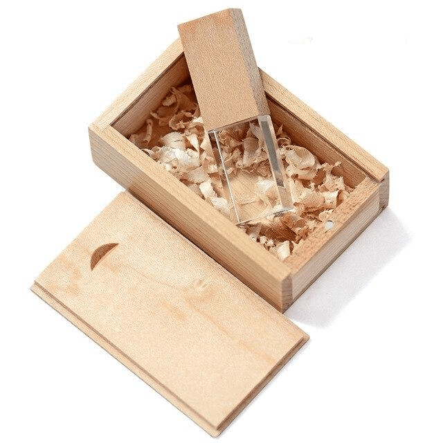 Pack 10 - Coffret Bois avec USB Bois/Verre - USB Bois/Verre 