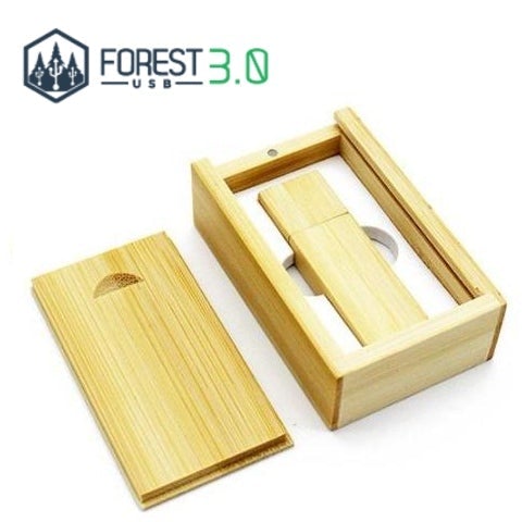 Premium USB 3.0 Bambou avec Boite - Forest USB®