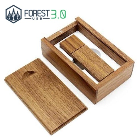 Premium USB 3.0 Noyer avec boite - Forest USB®