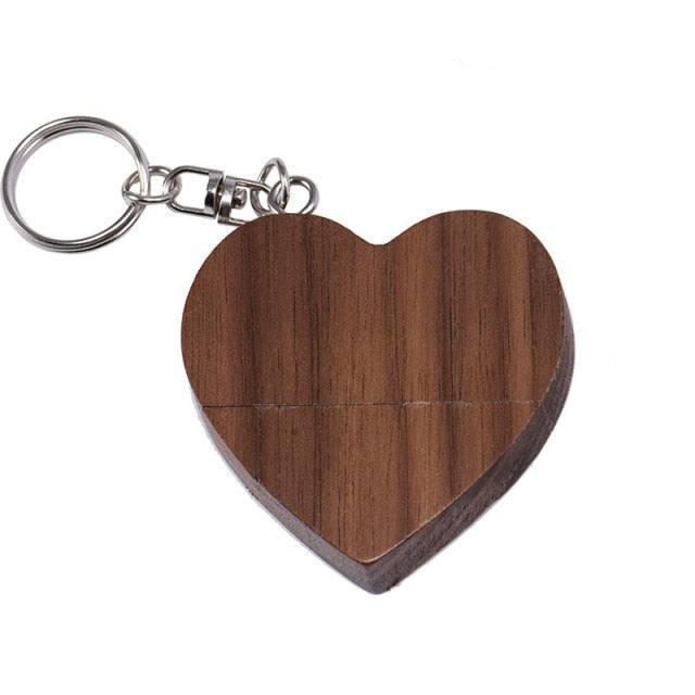Clé USB en bois Coeur 3.0