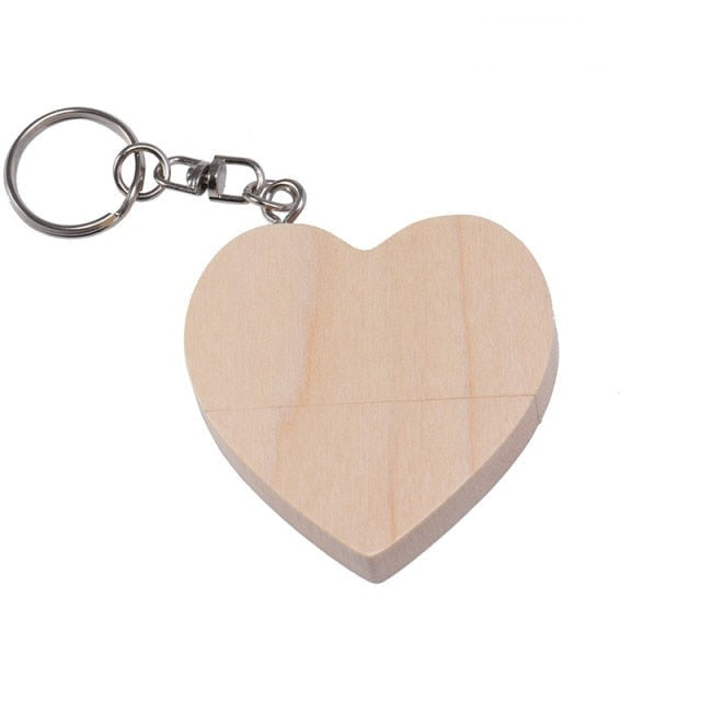 Clé USB en bois Coeur 3.0