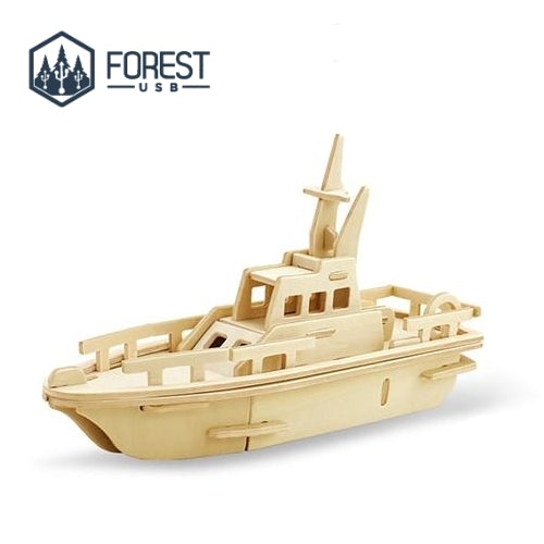 Puzzle 3D en Bois Massif - Forest USB®