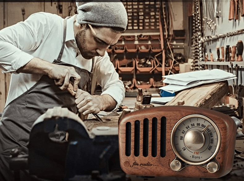 Radio vintage en bois - Livraison 10 jours gratuite