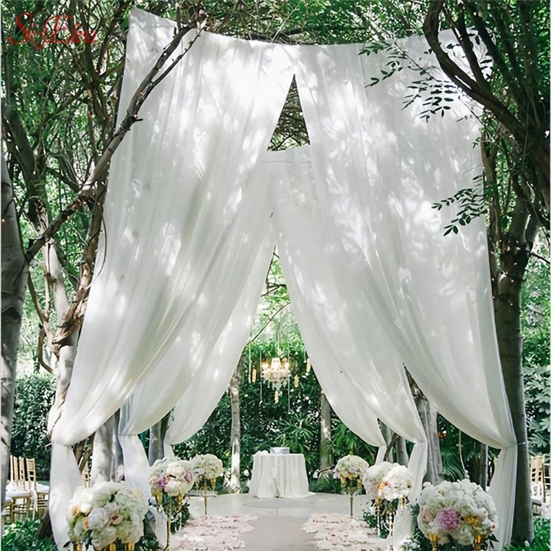 Rideaux en organza pour décoration de mariage accessoires 
