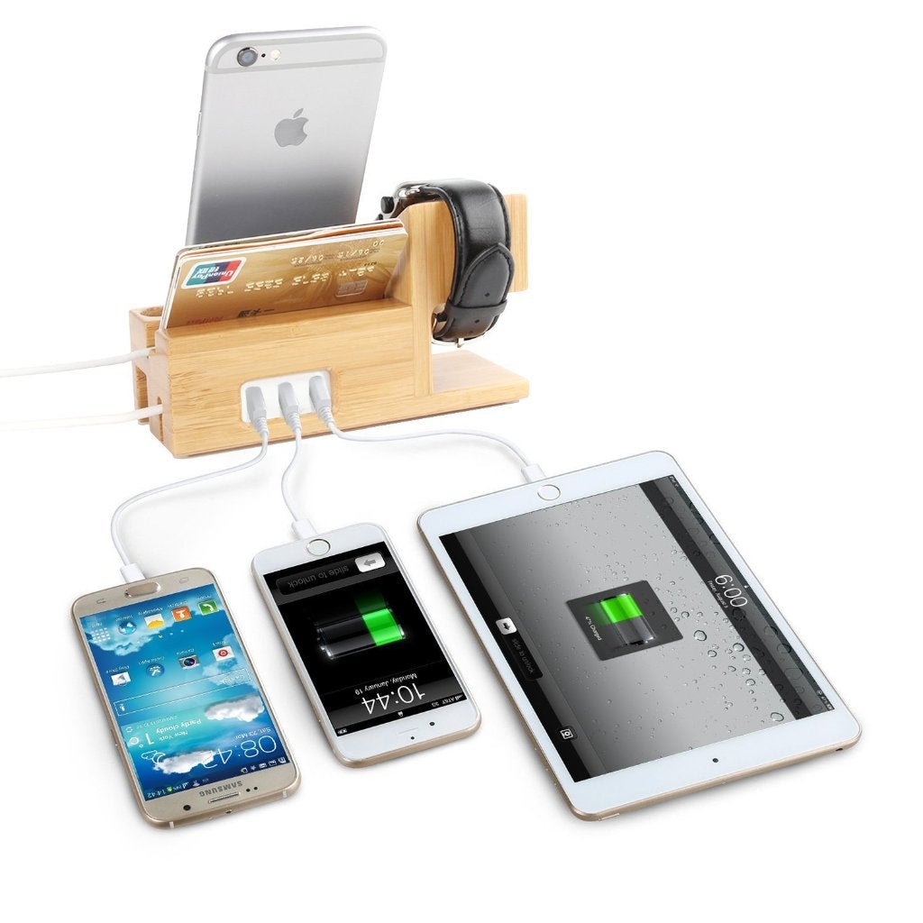 Station de Recharge Multifonctionnel en Bois - Forest USB®