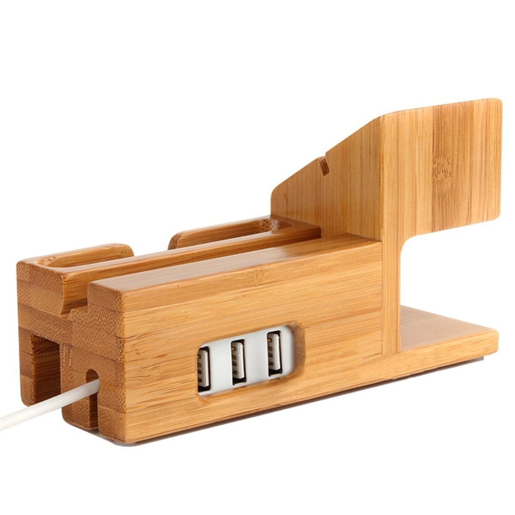 Station de Recharge Multifonctionnel en Bois - Forest USB®